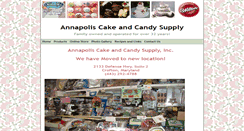 Desktop Screenshot of annapoliscakeandcandysupply.com